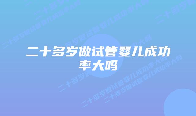 二十多岁做试管婴儿成功率大吗插图