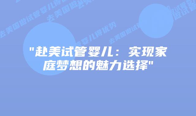 “赴美试管婴儿：实现家庭梦想的魅力选择”插图