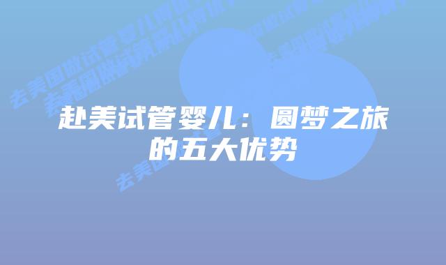赴美试管婴儿:圆梦之旅的五大优势插图 赴美试管婴儿:圆梦之旅的五大优势插图