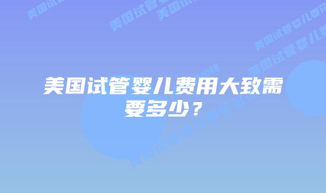 美国试管婴儿费用大致需要多少？插图