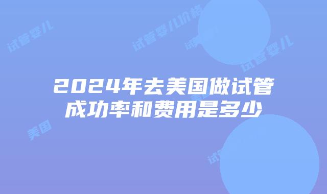 2024年去美国做试管成功率和费用是多少插图