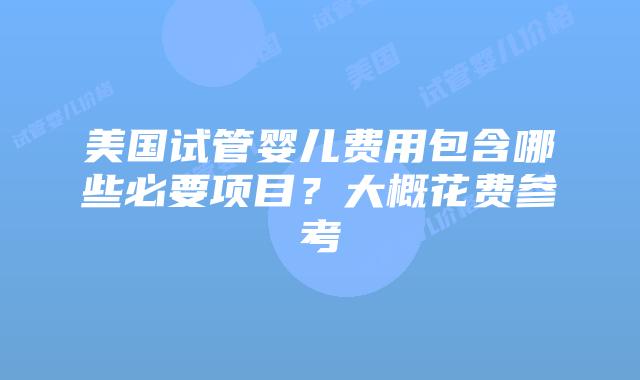 美国试管婴儿费用包含哪些必要项目？大概花费参考插图