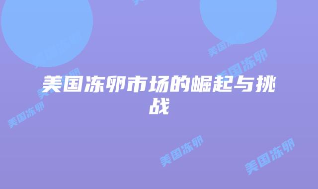 美国冻卵市场的崛起与挑战插图