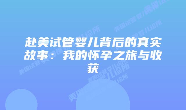 赴美试管婴儿背后的真实故事：我的怀孕之旅与收获插图
