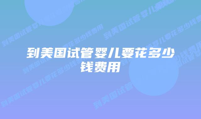 到美国试管婴儿要花多少钱费用插图 到美国试管婴儿要花多少钱费用插图