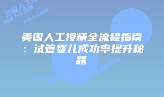 美国人工授精全流程指南：试管婴儿成功率提升秘籍插图