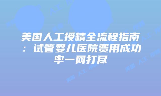 美国人工授精全流程指南：试管婴儿医院费用成功率一网打尽插图