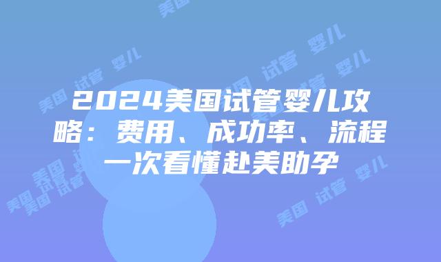2024美国试管婴儿攻略：费用、成功率、流程一次看懂赴美助孕插图
